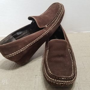 Aerosoles Women Loafers Flats Brown Size 7 Suede Leather Slip On Wedge Heel